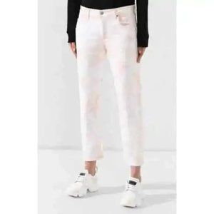 Brand New C of H Emerson Slim Boyfriend Jeans Rose Cloud Tie Dye Size 25 C602